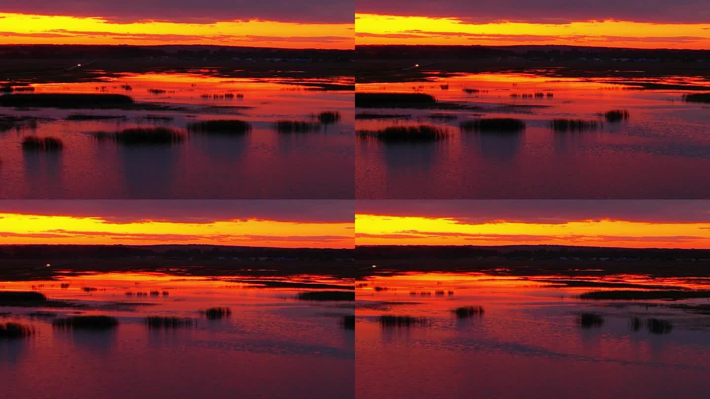 湿地夕阳