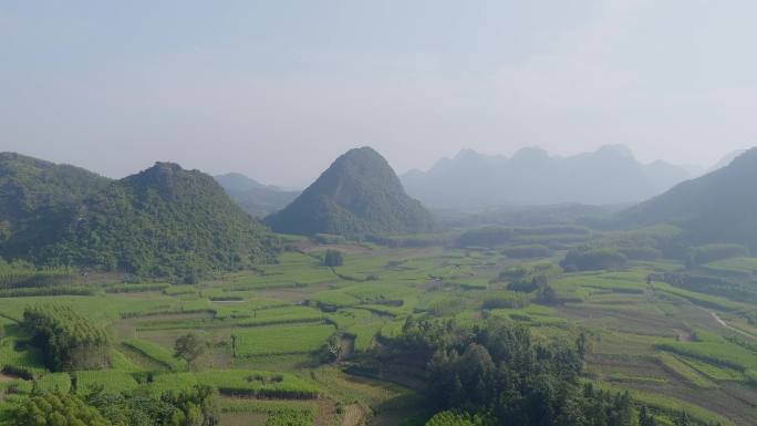 广西宜州美丽乡村及山区民居航拍02