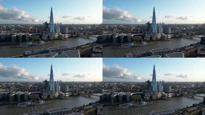 英国伦敦碎片大厦的航拍照片