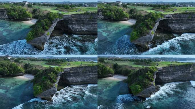 原创 印尼巴厘岛海岸线自然风光航拍