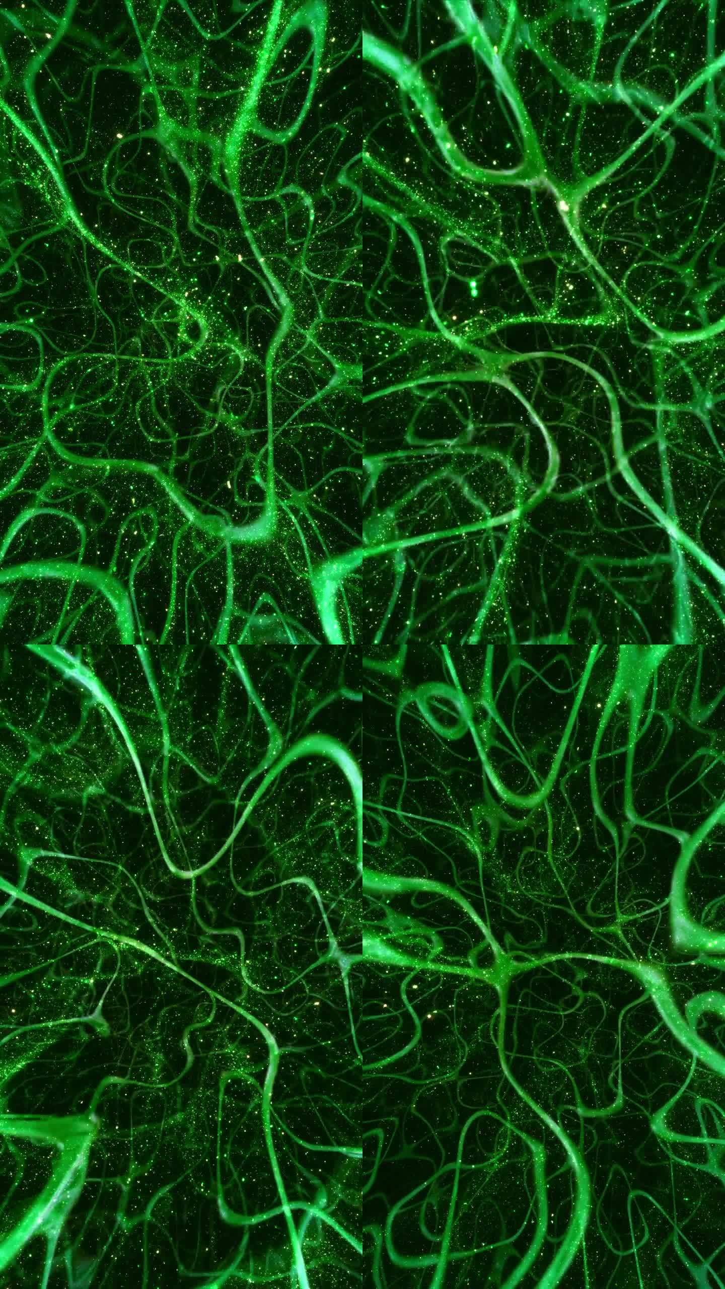 微生物群智能藻类垂直绿色能量粒子VJ环