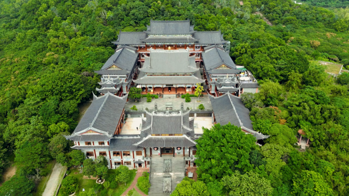 大鹏古寺庙东山寺航拍