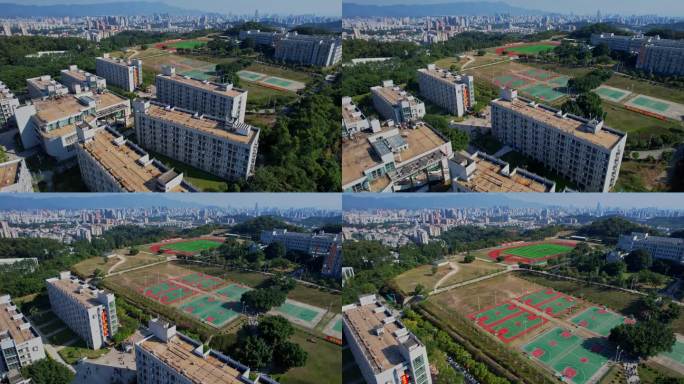 航拍福州大学铜盘校区