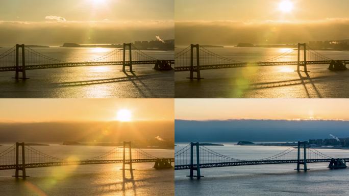 跨海大桥夕阳
