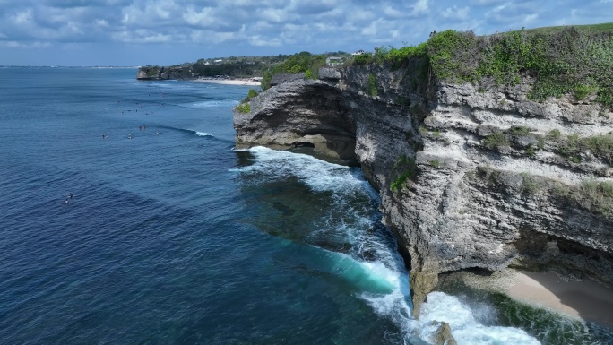 原创 印尼巴厘岛海岸线自然风光航拍