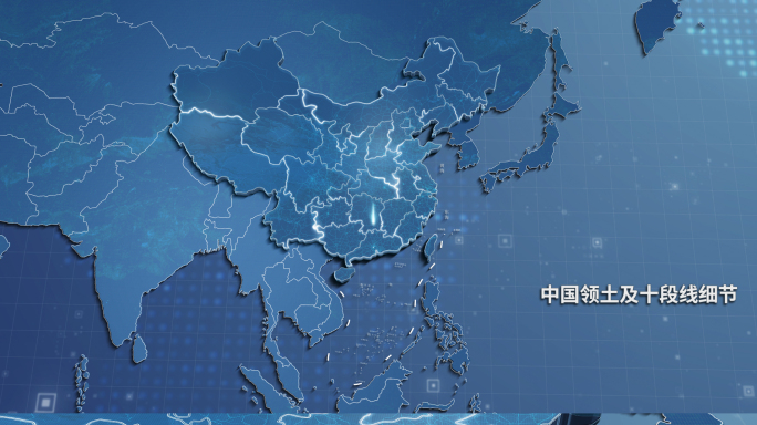 台湾辐射蓝色地图
