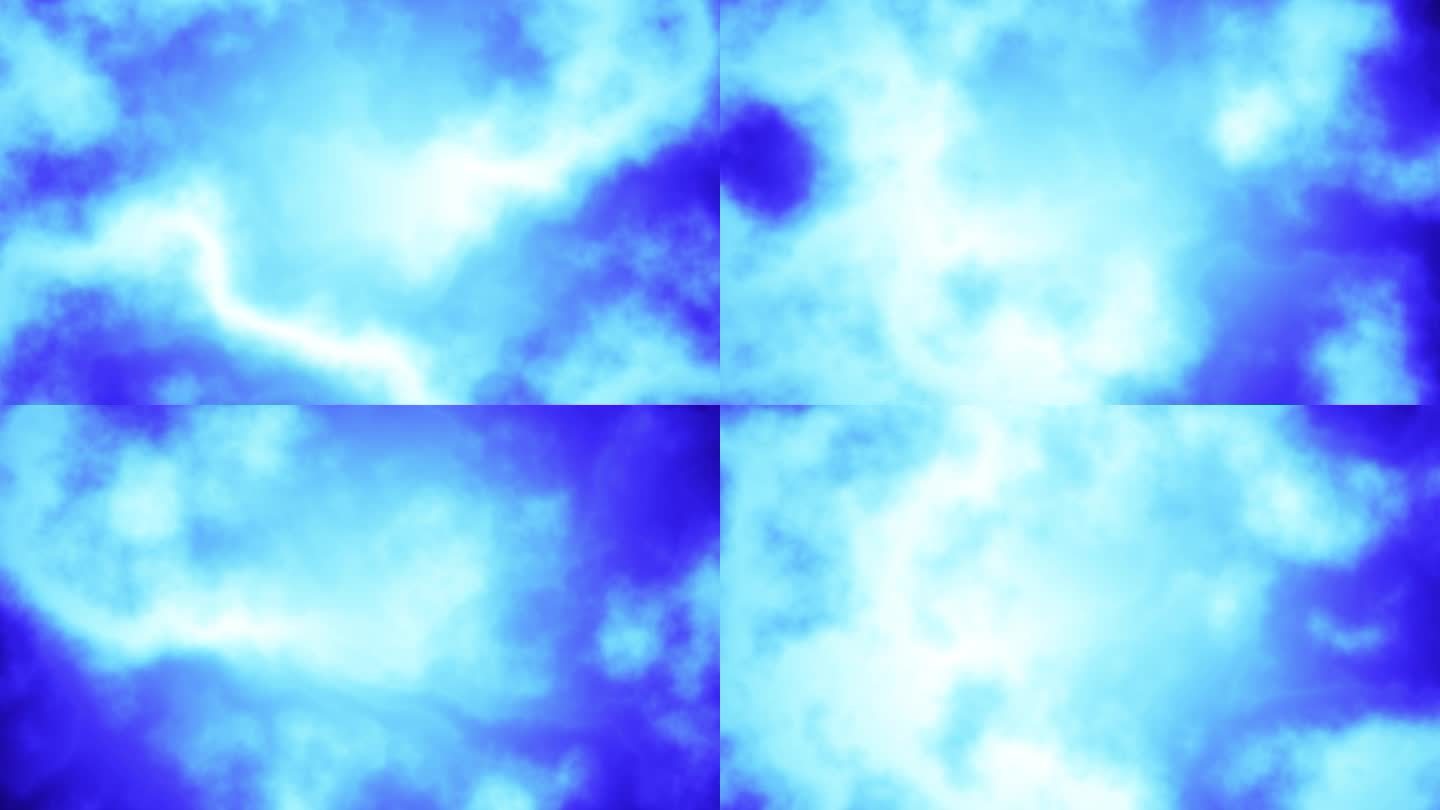 无缝抽象迷幻波背景循环播放。4 k的视频。蓝天多云