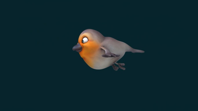有趣的3D卡通鸟(含alpha通道)