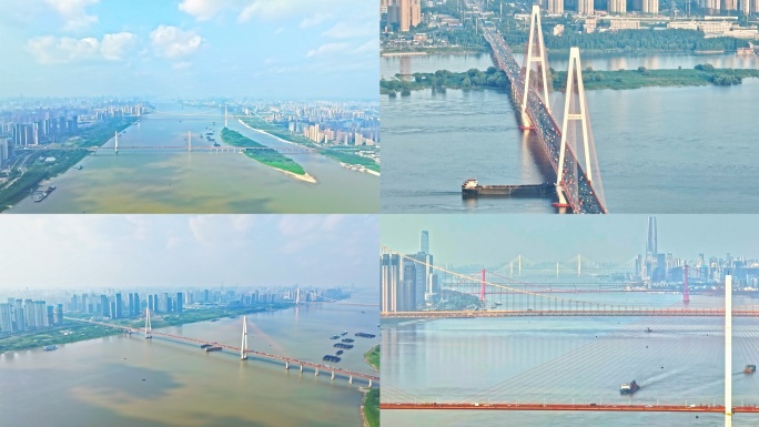 【45元】武汉白沙洲大桥航拍合集 8镜头