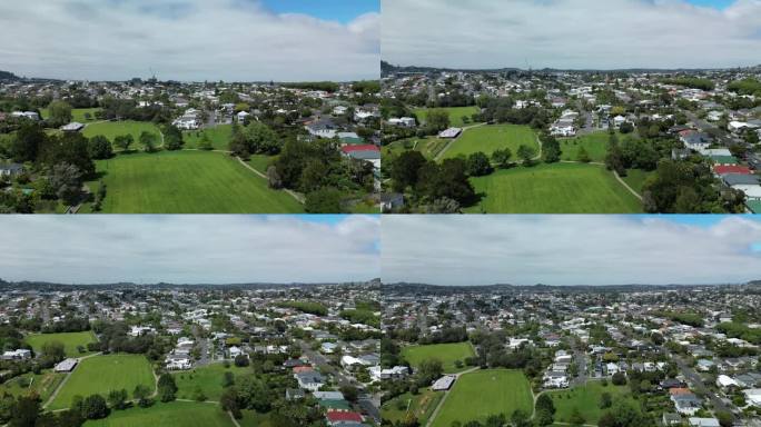 鸟瞰新西兰奥克兰市中心