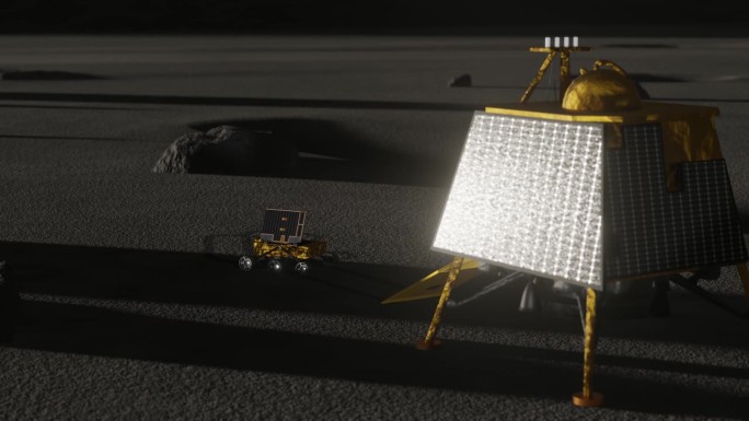 月船3号太阳能板的3D动画