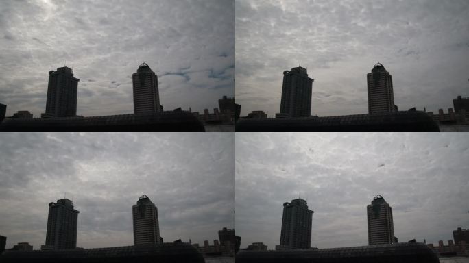 城市阴天多云延时摄影1080P