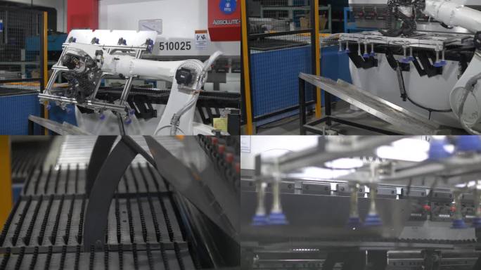 自动化工厂生产车间机械臂运作现代化科技