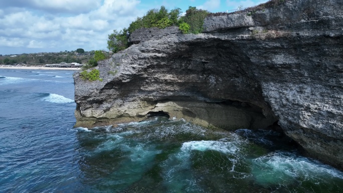 原创 印尼巴厘岛海岸线自然风光航拍