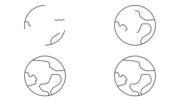 视频动画的草图形成行星地球
