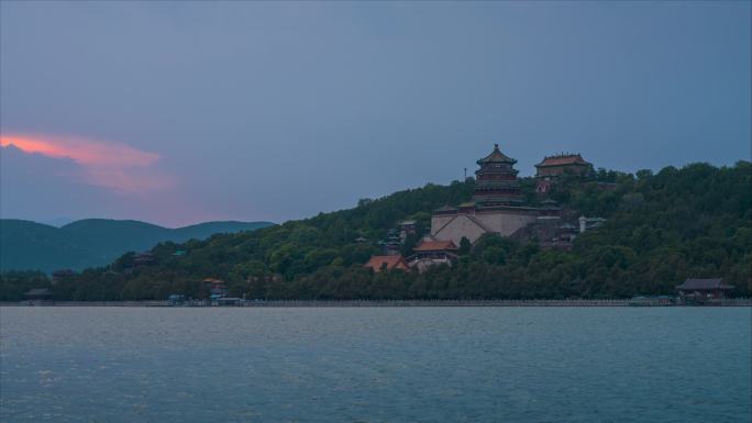 4K 颐和园唯美大气日转夜延时摄影