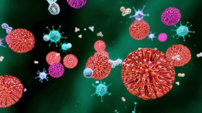 流感病毒免疫蛋白三维特效素材生物制药行业