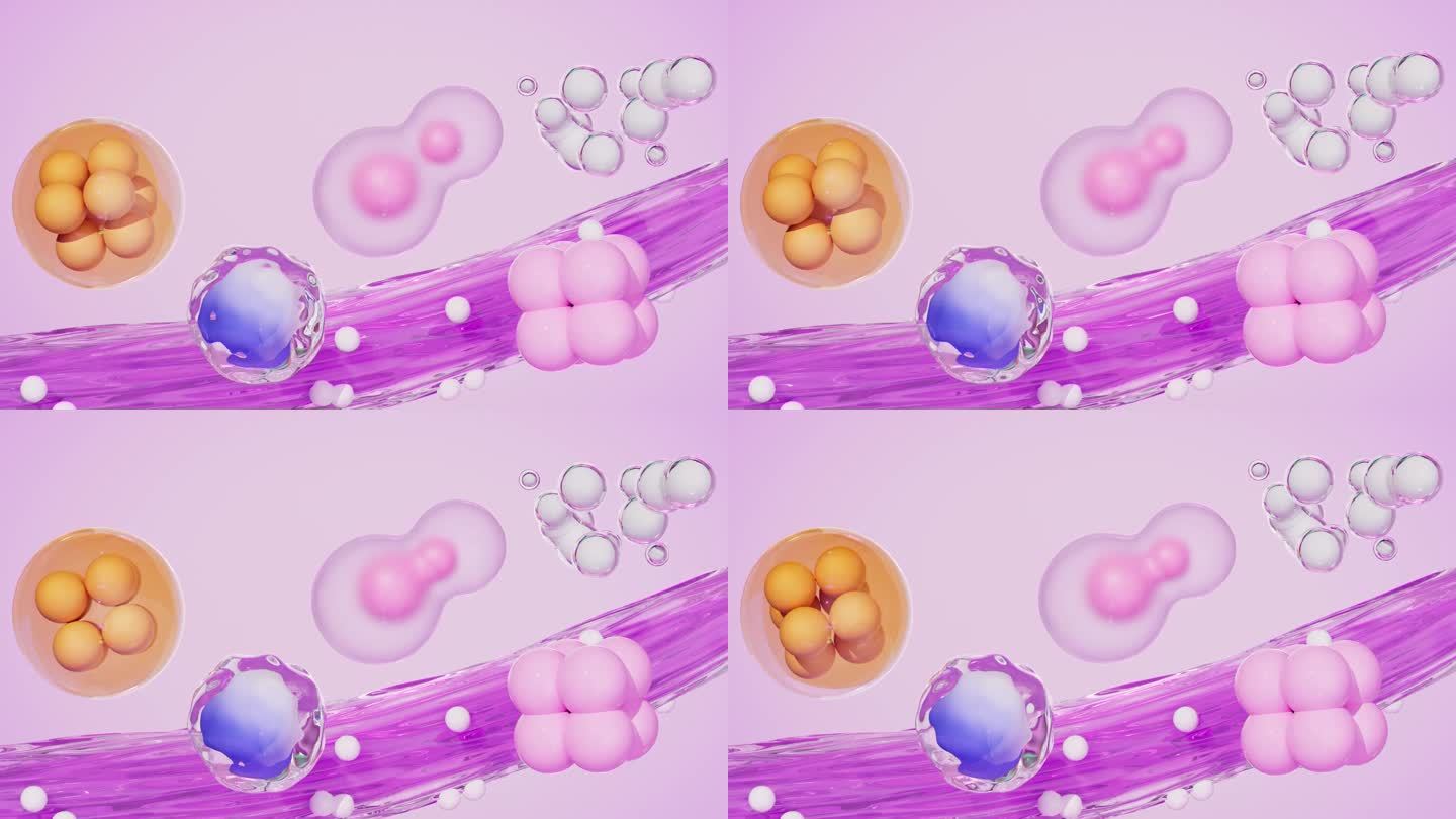 细胞 分子 粉色 成分 美容  化妆品
