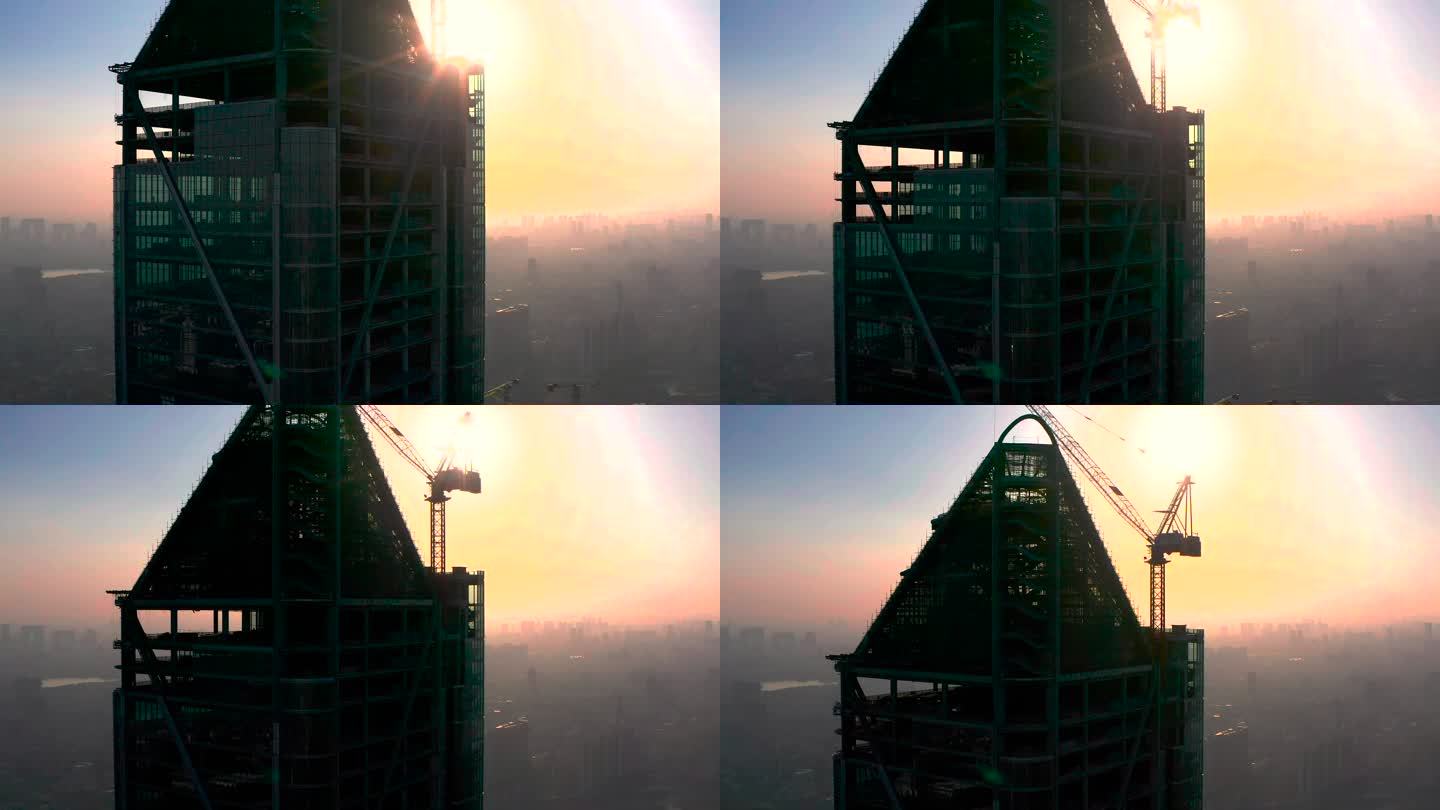 工程建设中的摩天大楼