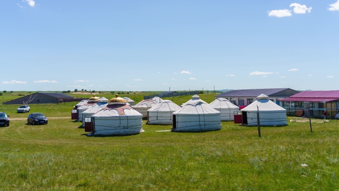 蒙古包 牧民家 草原上的牧民