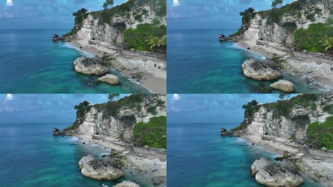 HDR印尼巴厘岛悬崖阿雅娜自然风光航拍