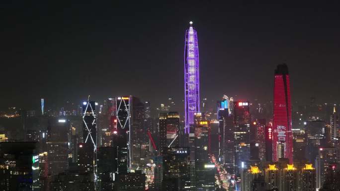 深圳福田CBD高楼大厦夜景