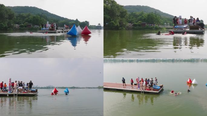 夏日跳东湖活动素材含慢动作