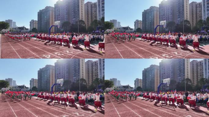 大中小学校园运动会片头开幕式操场宣传背景