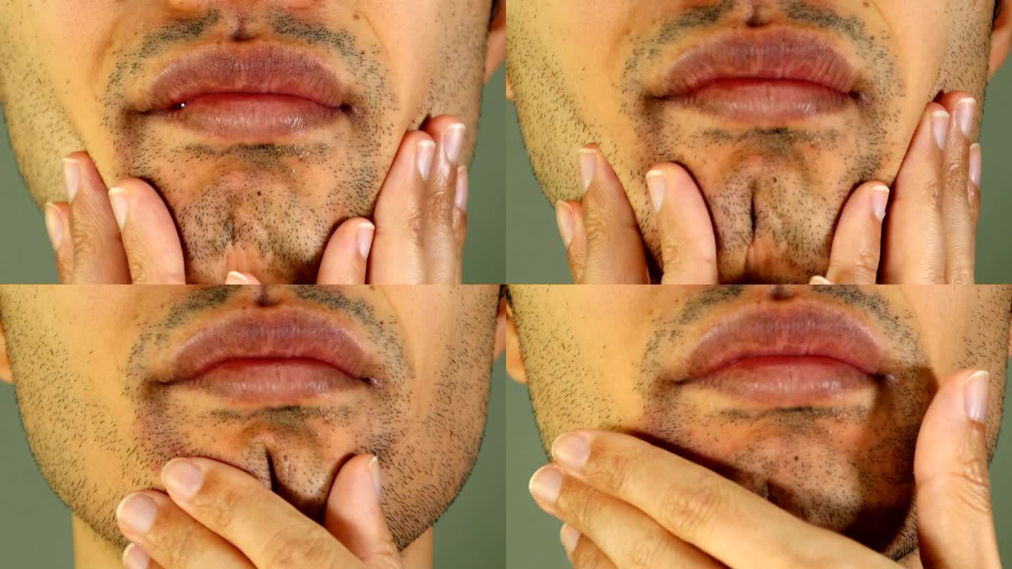 日本男子摸胡子的视频