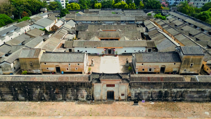 客家围屋建筑古建筑群大万世居航拍