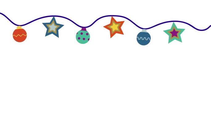 圣诞装饰视频循环MG素材摇摆的物件灯饰
