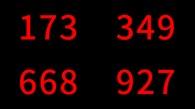 0-1000抽奖随机号码（透明底）