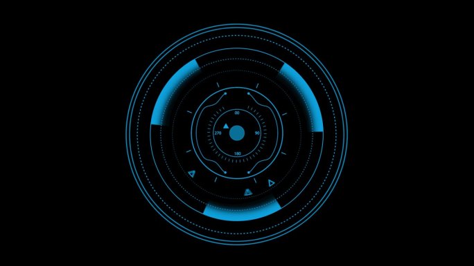 科幻未来HUD圆形界面数字显示屏，高科技全息图按钮，加载，目标，高科技概念元素与alpha通道。