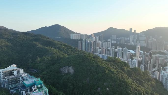 香港山峰航拍宝马山小马山毕拿山风景风光