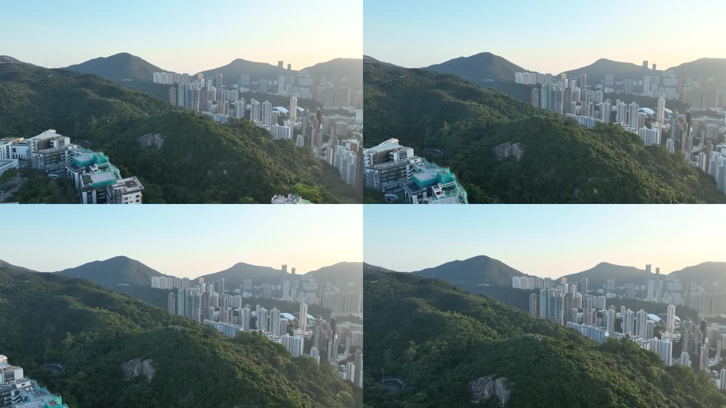 香港山峰航拍宝马山小马山毕拿山风景风光