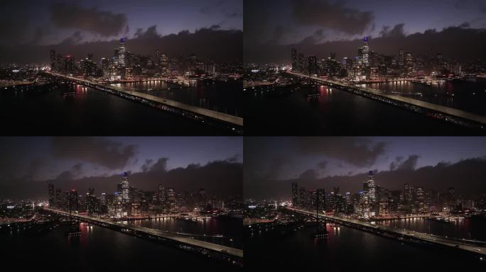 旧金山的夜景美国素材大景全景俯瞰鸟瞰