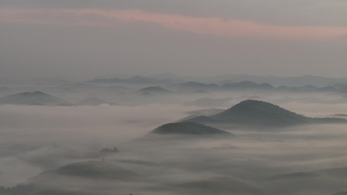 4K航拍日出云海壮丽山河