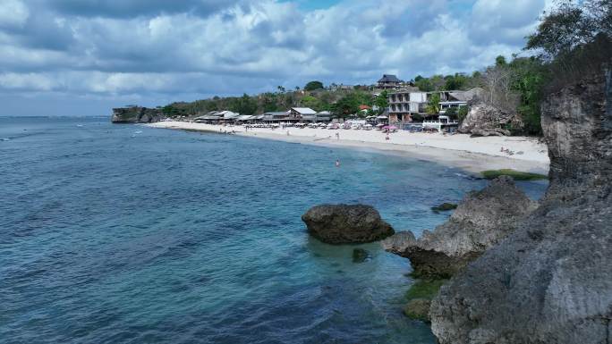 原创 印尼巴厘岛海滨沙滩自然风光航拍