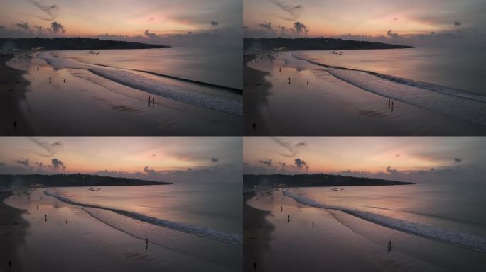 原创 印尼巴厘岛金巴兰海滩自然风光航拍