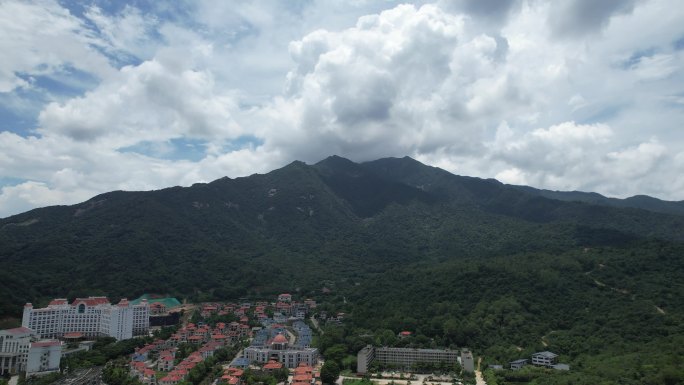4K远眺广东惠州罗浮山自然风光