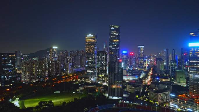 南山城市夜景航拍