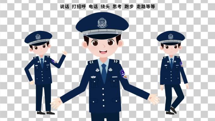 军人警察部队人物男3视频素材