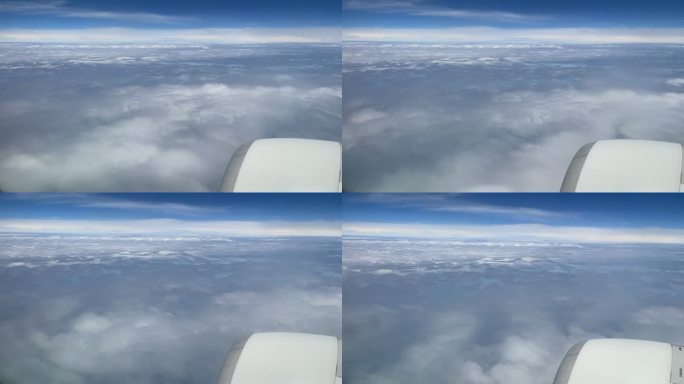 飞机在云层中飞行