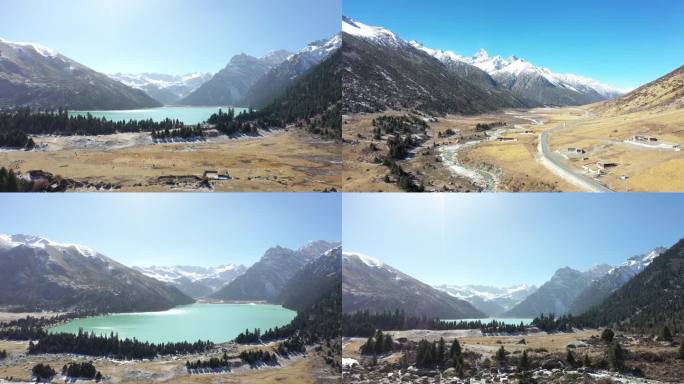 高原雪山湖泊海子