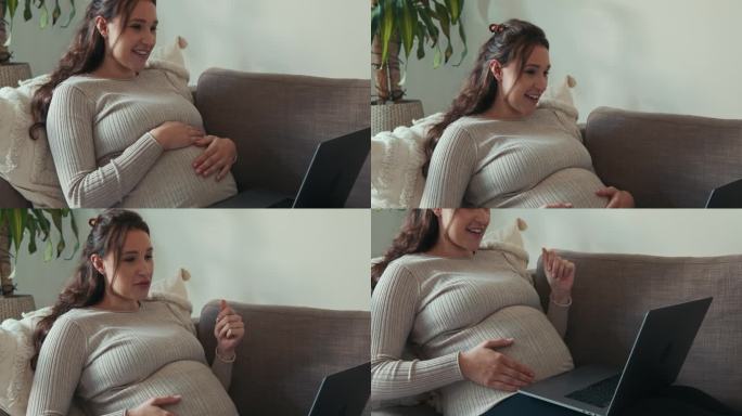 怀孕期间在家工作居家办公视频通话联网笔记