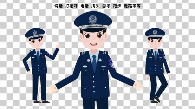 军人警察部队人物男2视频素材