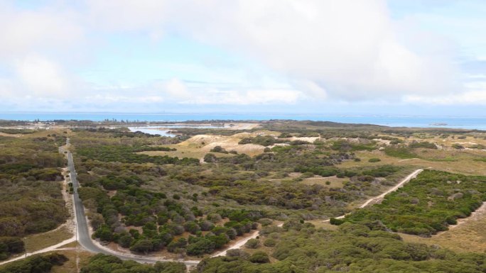 从灯塔顶上俯瞰罗特尼斯岛，澳大利亚西部