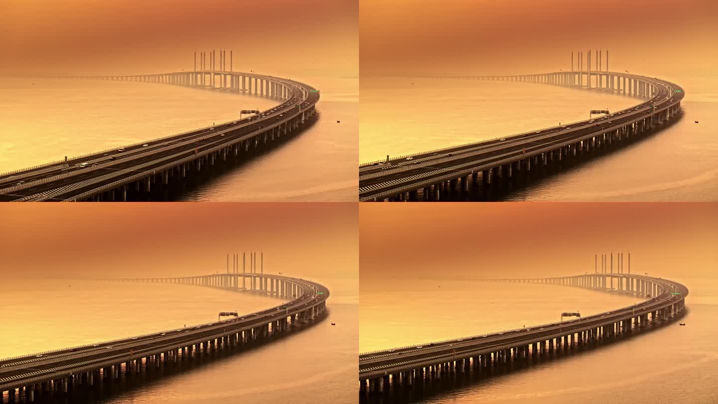 唯美胶州湾大桥