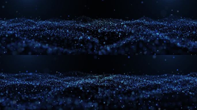 蓝色粒子海洋（无缝循环）