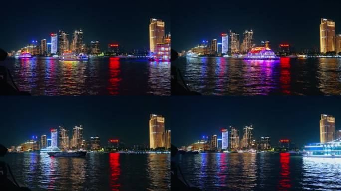 外滩夜景 游轮 2 上海城市空镜空景